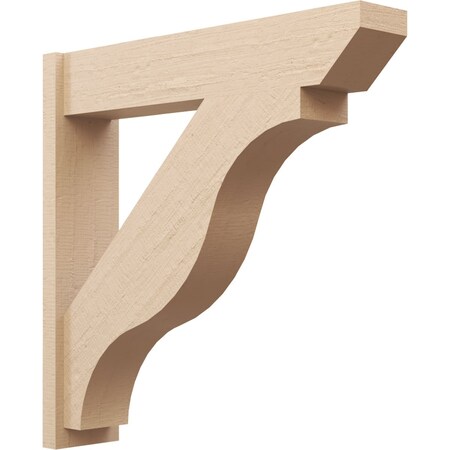 Ekena Millwork 8-in W x 38-in D x 38-in H Funston Slat Rough Cedar Woodgrain TimberThane Outlooker, Primed Tan OUTUR080X38X38FST24RCPR